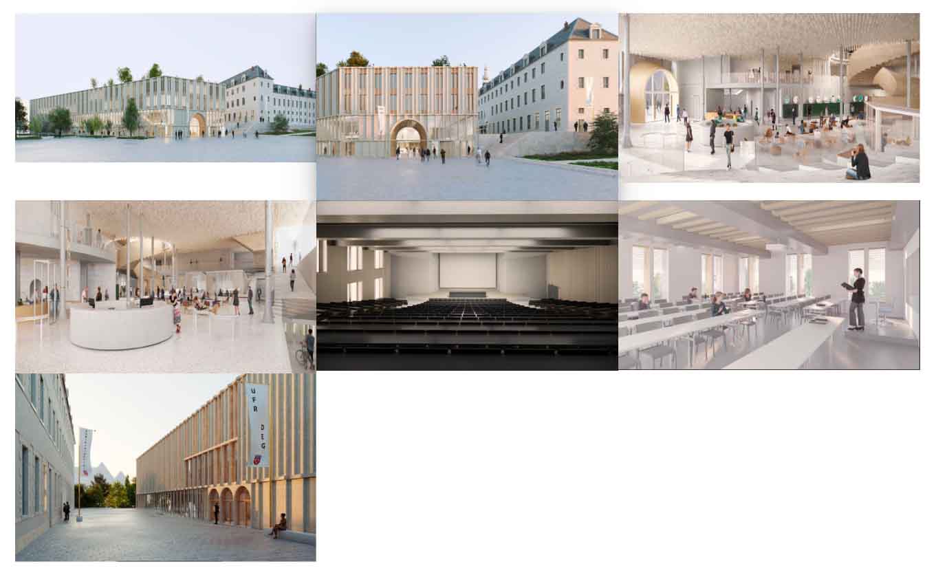 Visuels 3D du futur campus Madeleine / Carmes